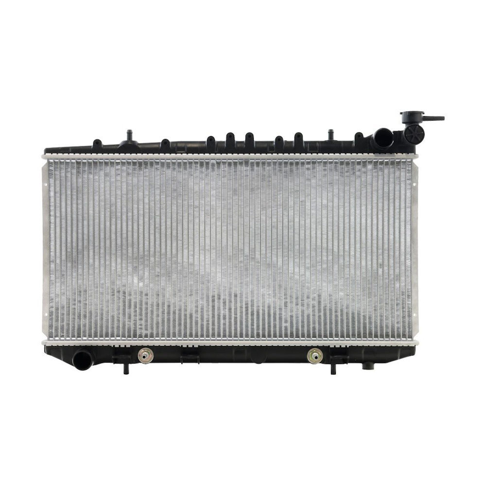 Radiator racire Nissan Almera, 09.1995-12.1999, Motorizare 1, 6 74kw Benzina, tip climatizare Cu/fara AC, cutie automata, diametru intrare/iesire 35/35mm, tip Calsonic, dimensiune 647x320x16mm, Cu lipire fagure prin brazare, Aftermarket