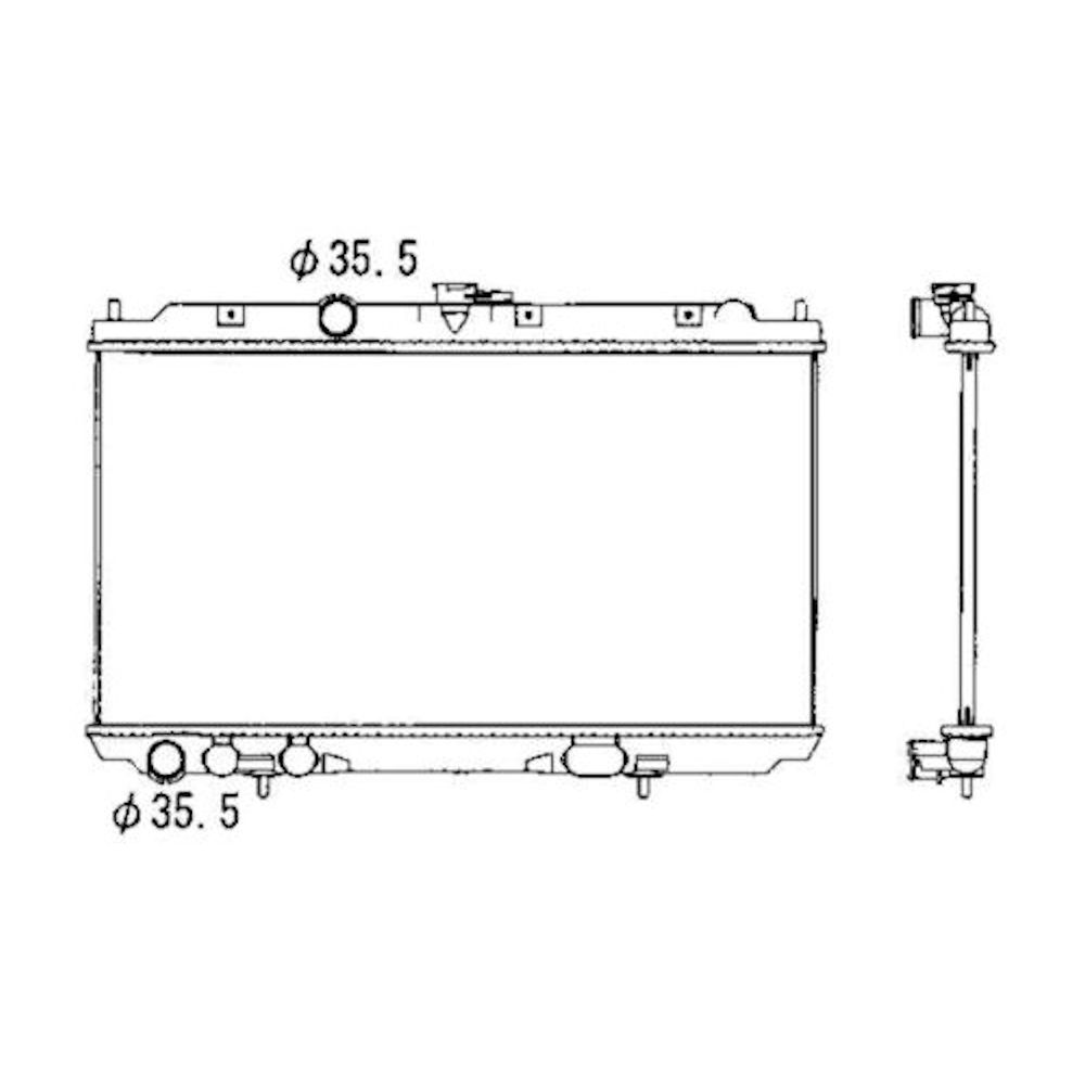 Radiator racire Nissan Primera, 01.2002-2007, Motorizare 2.0 103kw Benzina, tip climatizare Cu/fara AC, cutie Manuala, diametru intrare/iesire 35, 5/35, 5mm, tip Calsonic, dimensiune 695x360x16mm, Cu lipire fagure prin brazare, Aftermarket