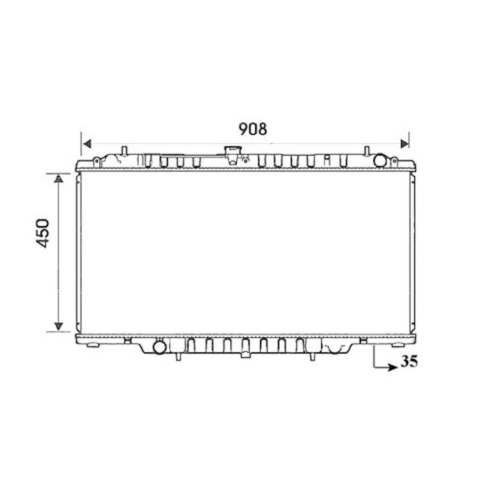 Radiator racire Nissan Patrol (Y61/Gy61), 10.1997-09.2000, Motorizare 2, 8 Td 96kw; 3, 0 Di 118kw Diesel, tip climatizare Cu/fara AC, cutie Manuala, dimensiune 908x450x32mm, Cu lipire fagure prin brazare, Aftermarket