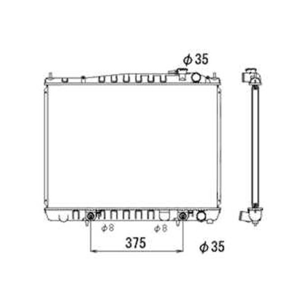 Radiator racire Nissan Pathfinder (R50), 08.2000-12.2004, Motorizare 3, 3 V6 110/125kw; 3, 5 V6 162kw Benzina, tip climatizare cu/fara AC, cutie M/A, dimensiune 690x500x16mm, Cu lipire fagure prin brazare, Aftermarket