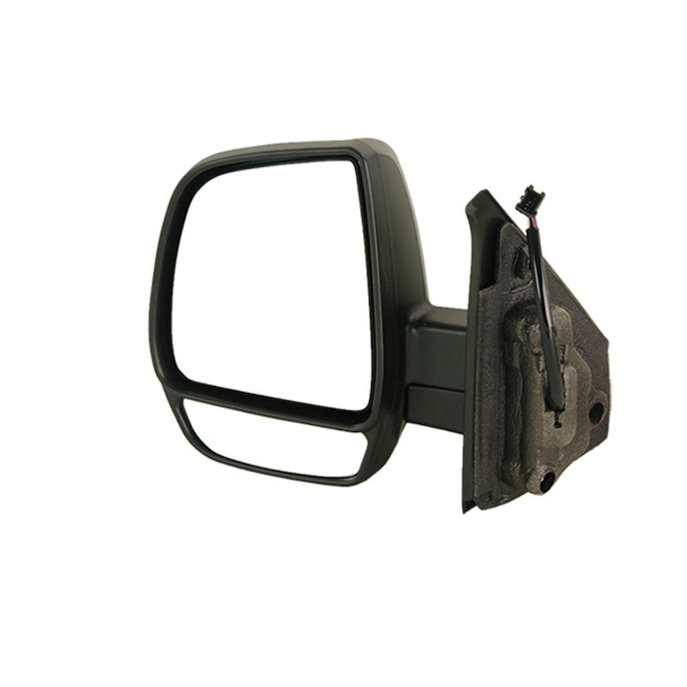 Oglinda exterioara Fiat Doblo (152/263) 01.2010- CARGO partea stanga View Max crom impartit carcasa neagra reglare manuala prin cablu fara incalzire