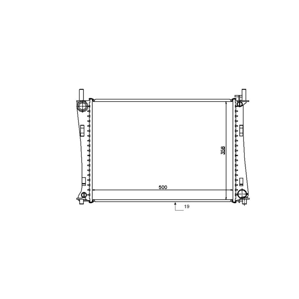 Radiator racire Ford Fiesta (Jhs), 11.2004-07.2008 Modelul St, Motorizare 2.0 110kw Benzina, tip climatizare Cu/fara AC, cutie Manuala, cu conectori rapizi, dimensiune 500x339x20mm, Cu lipire fagure prin brazare, Aftermarket