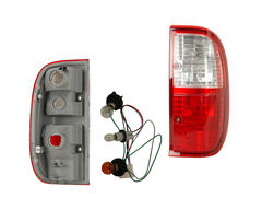 Stop spate lampa Ford RANGER 07.2004-11.2006; partea Dreapta, cu suport becuri, rosu-alb, DEPO 231-1951R-AE