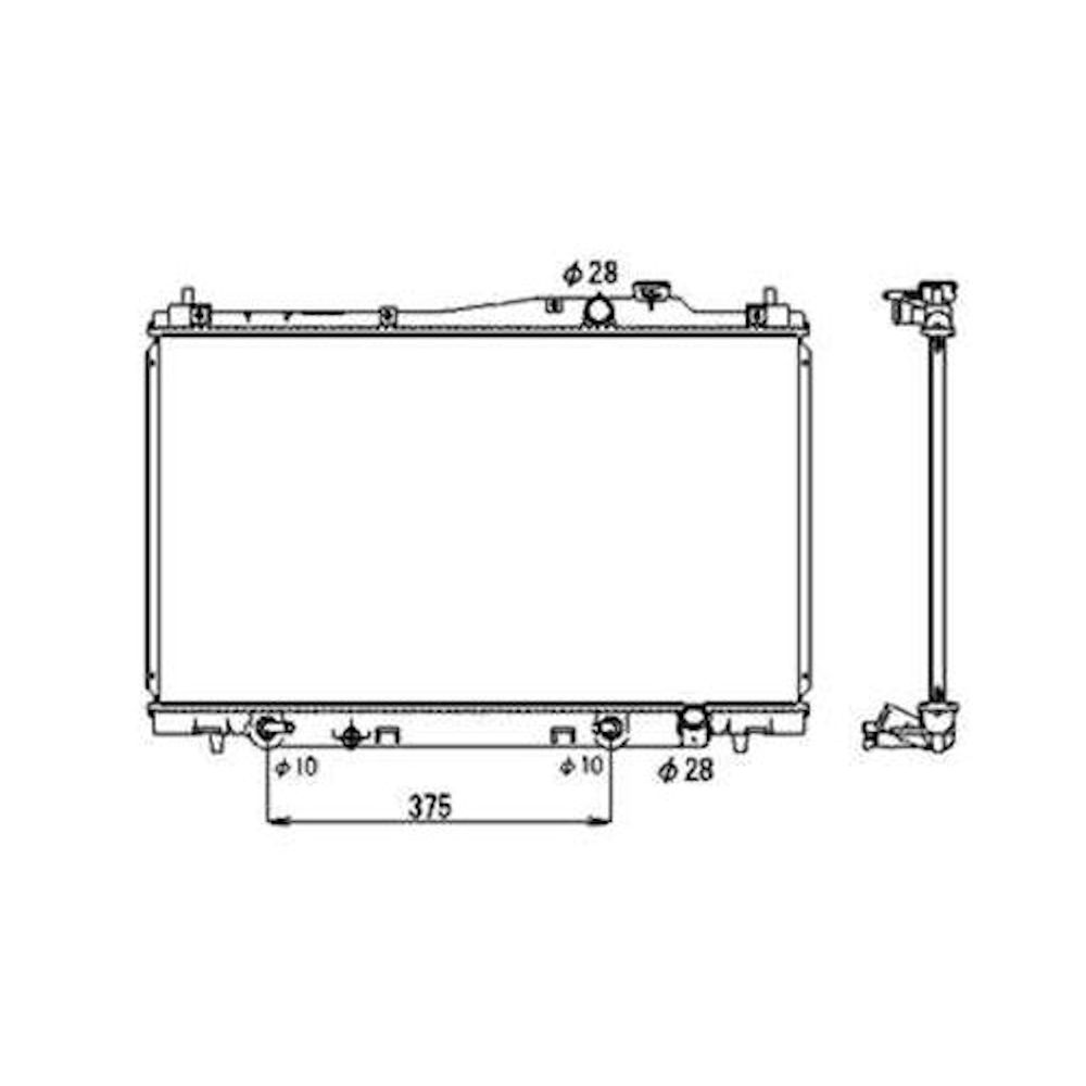 Radiator racire Honda Stream, 05.2001-09.2006, Motorizare 1, 7 93kw Benzina, tip climatizare Cu/fara AC, cutie automata, dimensiune 688x400x16mm, Cu lipire fagure prin brazare, Aftermarket