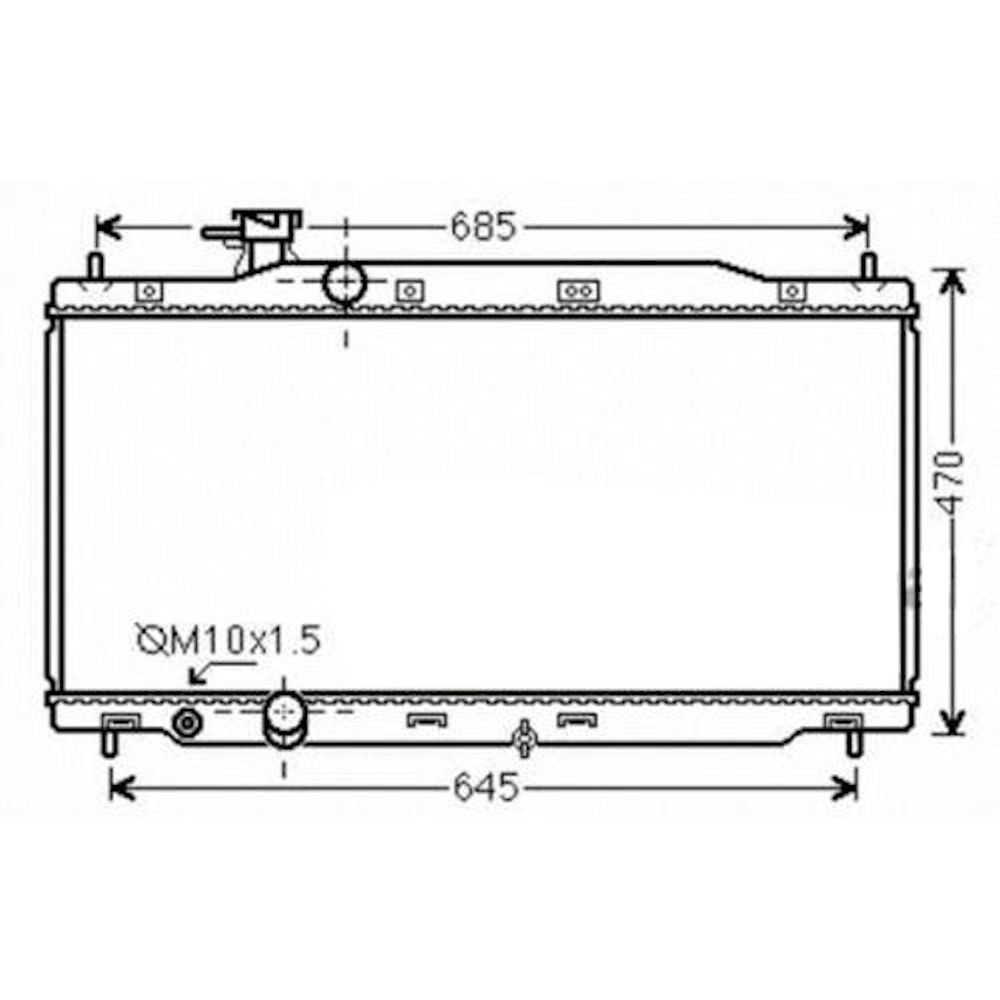 Radiator racire Honda Cr-V (Re) 10.2006-09.2010, Motorizare 2.0 110kw Benzina, tip climatizare Cu/fara AC, cutie Manuala, dimensiune 733x400x26mm, Cu lipire fagure prin brazare, Aftermarket