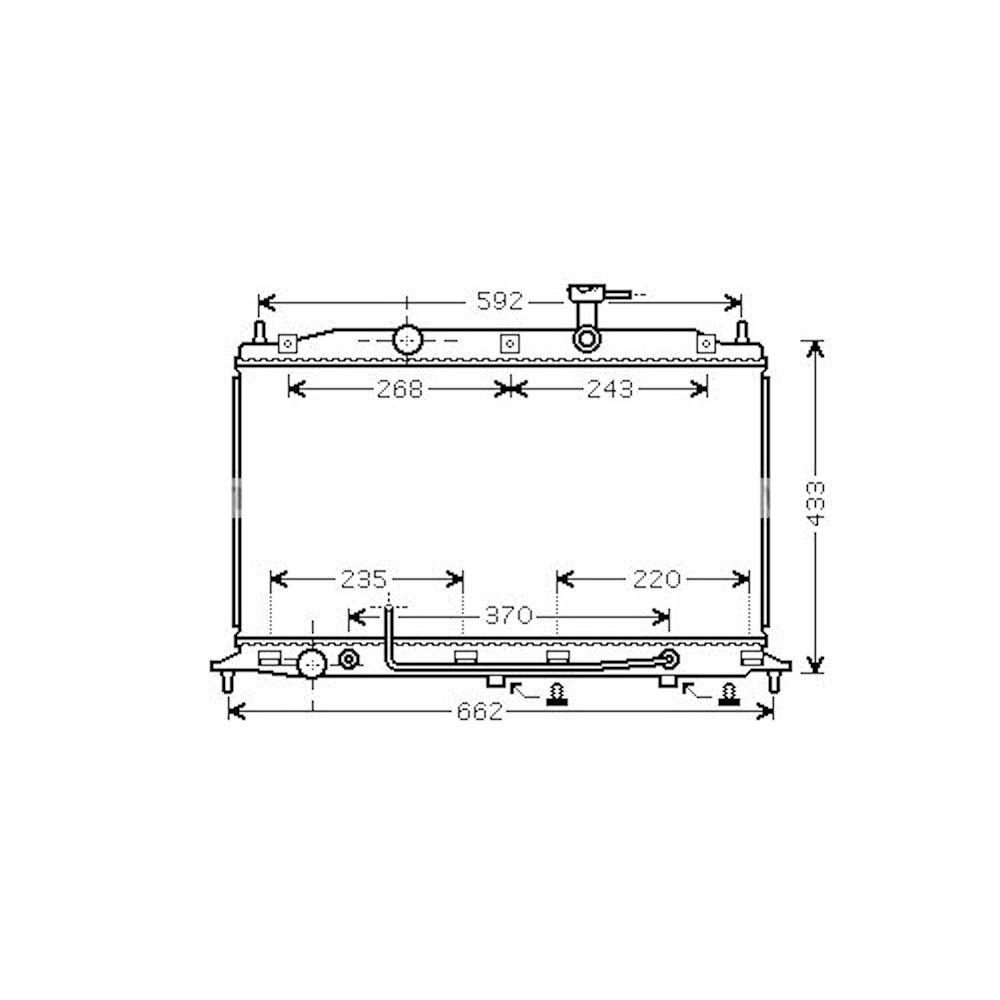 Radiator racire Hyundai Accent (Mc), 10.2005-2010, Motorizare 1, 4 71kw; 1, 6 82kw Benzina, tip climatizare Cu/fara AC, cutie automata, dimensiune 650x370x16mm, Cu lipire fagure prin brazare, Aftermarket