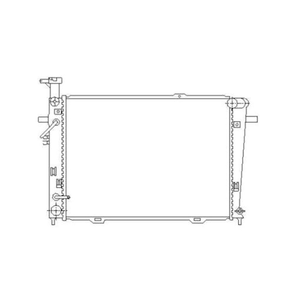 Radiator racire Hyundai Tucson, 06.2004-2010, Motorizare 2.0 104kw Benzina, tip climatizare Cu/fara AC, cutie automata, tip Doowon, dimensiune 640x462x18mm, Cu lipire fagure prin brazare, Aftermarket