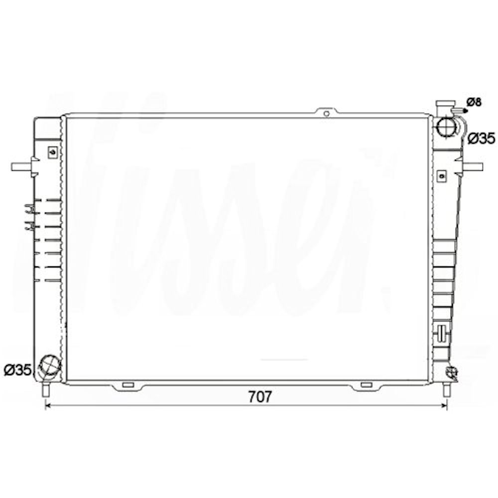 Radiator racire Hyundai Tucson, 06.2004-07.2006, Kia Sportage, 07.2004-2010, Motorizare 2.0 Crdi 83/103kw Diesel, tip climatizare Cu/fara AC, cutie Manuala, dimensiune 640x462x18mm, Cu lipire fagure prin brazare, Original