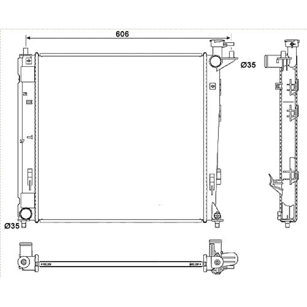 Radiator racire Hyundai Ix35 (Lm), 08.2009-, Kia Sportage (Sl), 06.2010-2015, Motorizare 1, 7 Crdi 85kw; 2, 0 Crdi 100/135kw Diesel, tip climatizare Cu/fara AC, cutie Manuala, tip Doowon, dimensiune 484x476x20mm, Cu lipire fagure prin brazare, Aftermarket