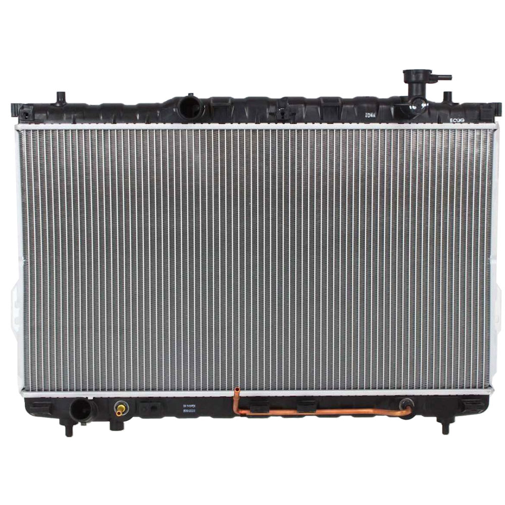 Radiator racire Hyundai Santa Fe (Cm), 08.2000-12.2005 Model Heavy Duty, Motorizare 2, 4 107kw; 2, 7 V6 129kw Benzina, tip climatizare Cu/fara AC, cutie automata, dimensiune 698x400x26mm, Cu lipire fagure prin brazare, Aftermarket