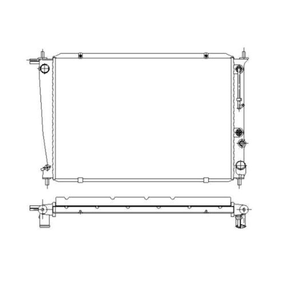 Radiator racire Hyundai H-100, 01.1998-10.2001, Hyundai H1/Starex/Satellite/H-200, 08.1997-07.2003, Motorizare 2, 5 Td 59kw Diesel, tip climatizare Cu/fara AC, cutie automata, dimensiune 650x438x26mm, Cu lipire fagure prin brazare, Aftermarket