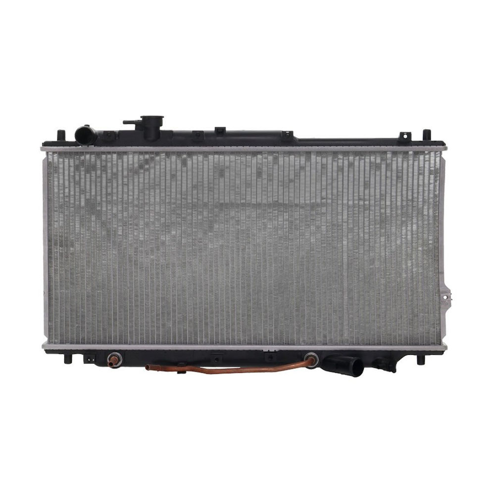 Radiator racire Kia Carens, 07.1999-02.2001, Sephia, 07.1996-06.2005; Shuma, 02.1998-06.2005 1,6 75kw; Benzina, Automat, Cu/fara AC, diametru niplu 33/33mm, 678x345x16, Cu lipire fagure prin brazare Aftermarket