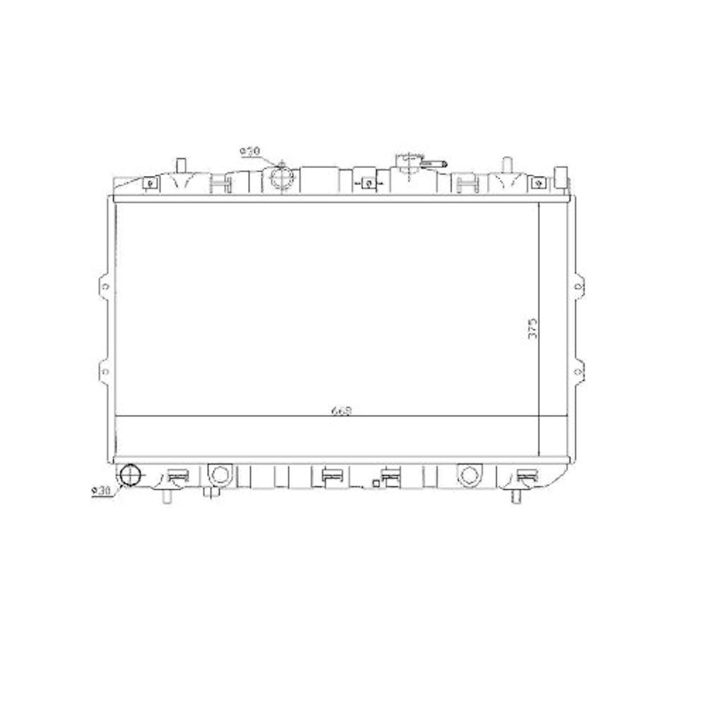 Radiator racire Kia Cerato, 2004-2008, Motorizare 1, 6; 2, 0 Benzina, tip climatizare Cu/fara AC, cutie Manuala, dimensiune 664x375x16mm, RNBC, Aftermarket