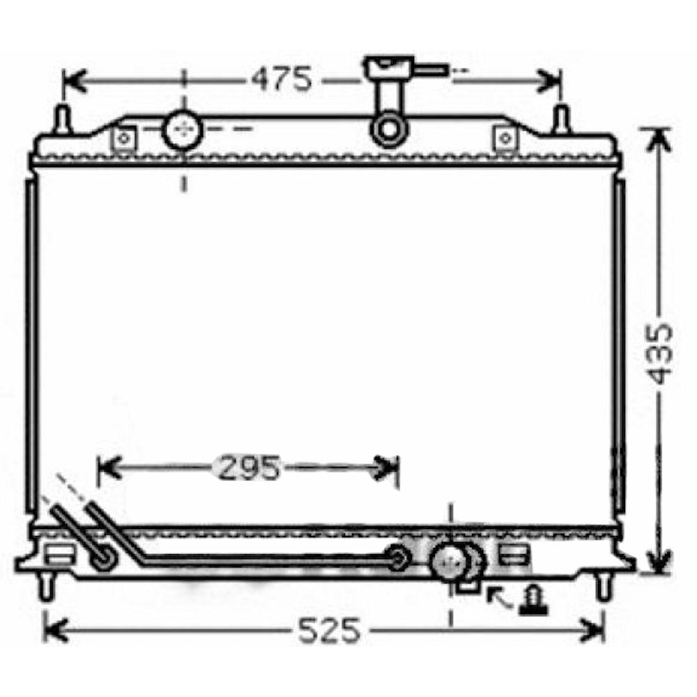 Radiator racire Kia Rio (De), 03.2005-2011, Motorizare 1, 5 Crdi 81kw Diesel, tip climatizare Cu/fara AC, cutie automata, dimensiune 540x370x26mm, Cu lipire fagure prin brazare, Original (DOOWON)