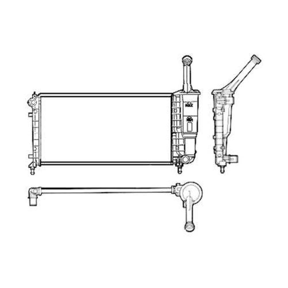 Radiator racire Lancia Ypsilon (843), 2003-2011, Motorizare 1, 2 44/59kw Benzina, tip climatizare Cu/fara AC, cutie Manuala /Automata, tip Magneti Marelli, dimensiune 580x322x23mm, Cu lipire fagure mecanica, Aftermarket