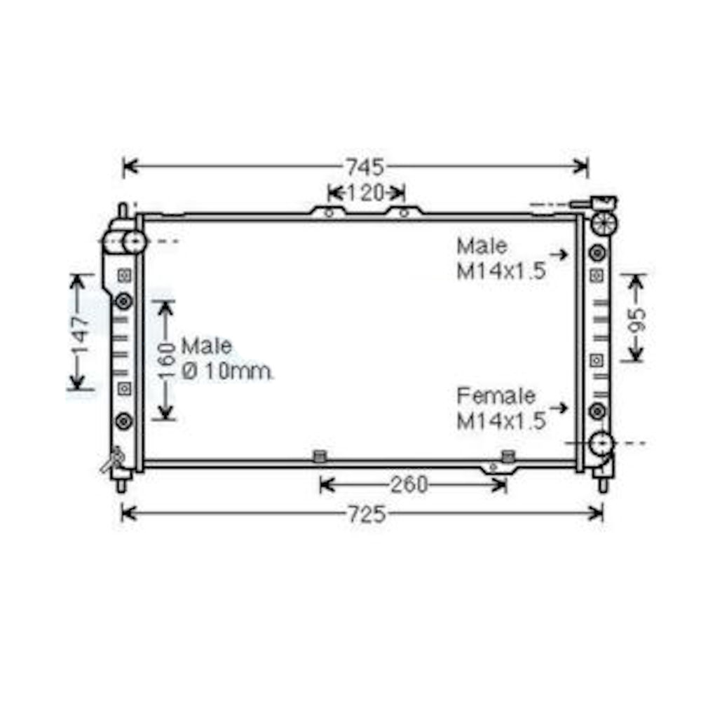 Radiator racire Mazda 323f (Ba), 08.1994-04.1998, Motorizare 1, 8 84kw Benzina, tip climatizare fara AC, cutie Automata, dimensiune 675x345x25mm, Cu lipire fagure prin brazare, Aftermarket