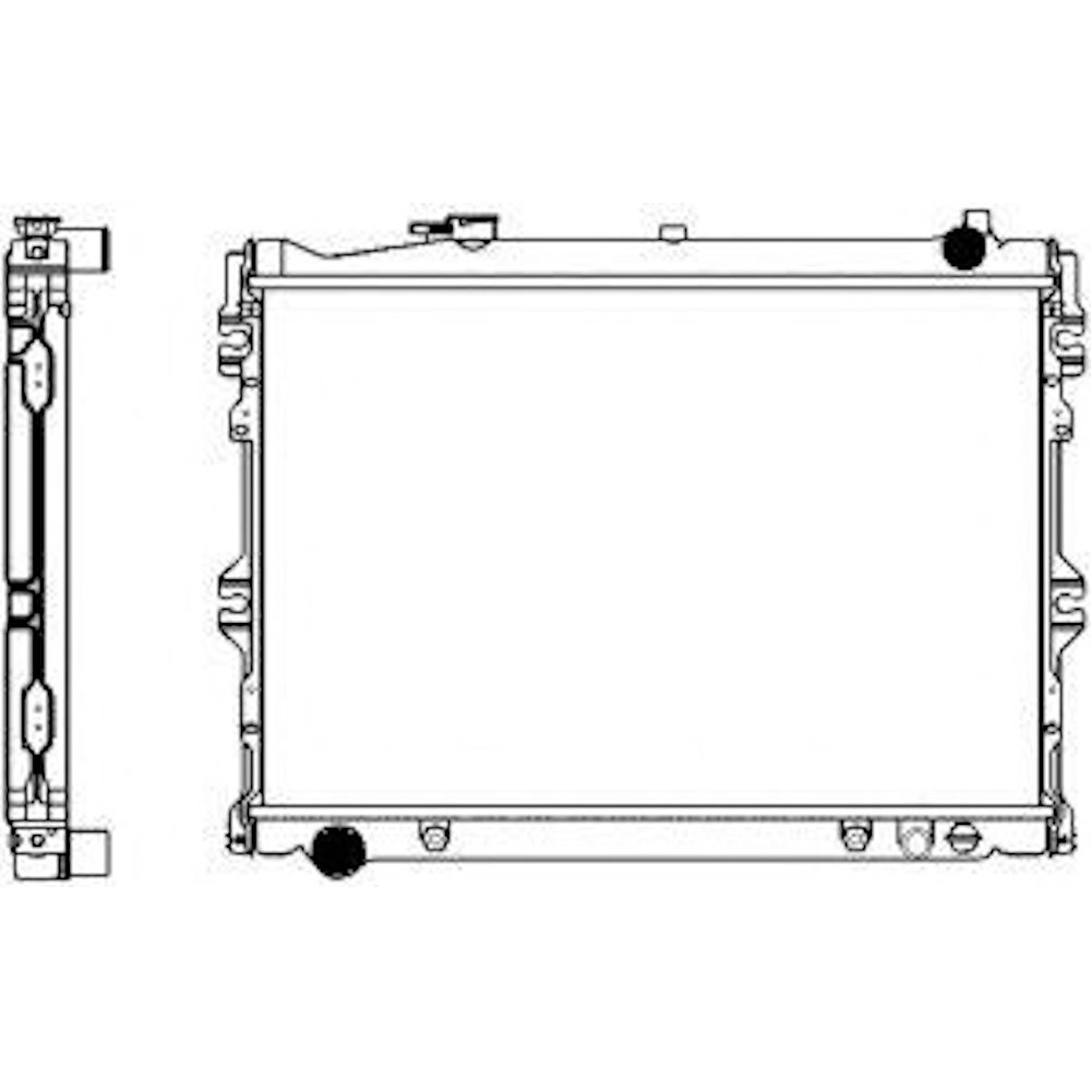 Radiator racire Mazda 929 (Hb/Hc), 12.1986-07.1989, Motorizare 3.0 V6 125/140kw Benzina, tip climatizare Automat, diametru intrare/iesire 35/42mm, tip Calsonic, dimensiune 640x430x34mm, Cu lipire fagure prin brazare