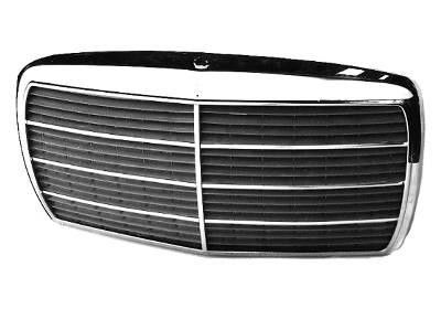 Grila radiator Mercedes W123 (Sedan; Coupe; Combi), 01.1975-12.1985, crom/gri, 1238800183, 501305-0