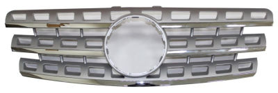 Grila radiator Mercedes Clasa ML (W164), 2008-11.2011, crom/silver, 16488809237167, 504505-2