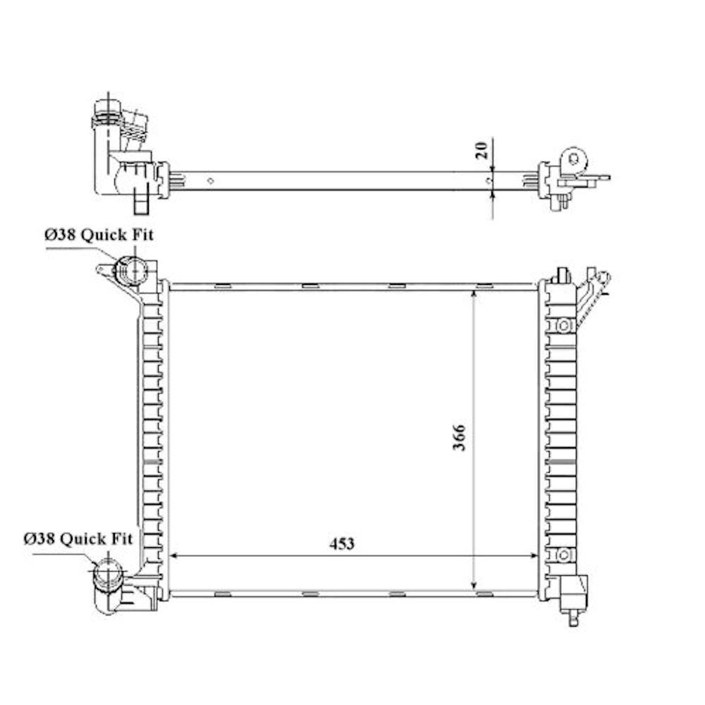 Radiator racire Mini One D (R50/52), 04.2003-10.2006 Tip 1, 4 D 55kw Benzina, tip climatizare Cu/fara AC, cutie Manuala, cu conectori rapizi intrare/iesire, dimensiune 577x398x28mm, Cu lipire fagure prin brazare, Aftermarket