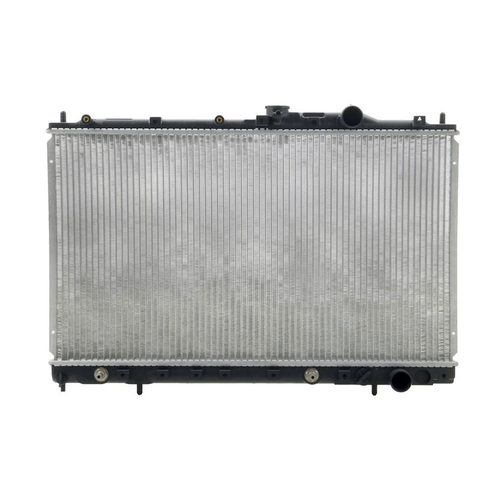 Radiator racire Mitsubishi Galant (E30), 02.1988-01.1993 Motor 1, 8 63kw; 2, 0 80kw Benzina, tip climatizare Cu/fara AC, cutie automata, tip Denso, diametru intrare/iesire 35/35mm, dimensiune 658x375x16mm, Cu lipire fagure prin brazare, Aftermarket