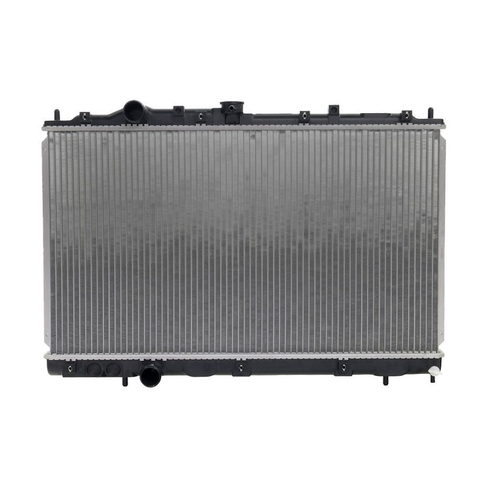 Radiator racire Mitsubishi Colt 03.1996-05.2004 Motor 1, 3 55kw/ 1, 6 66/76kw; Lancer 03.1996-07.2001 Motor 1, 3 55kw Benzina, tip climatizare Cu/fara AC, cutie Manuala, tip Denso, diametru intrare/iesire 35/35mm, dimensiune 667x375x18mm, Cu lipire fagure