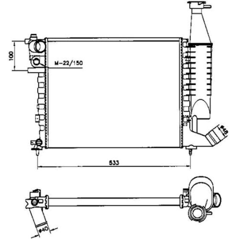 Radiator racire Citroen Berlingo, 10.1998-10.2002, Peugeot Partner, 10.1998-10.2002 Motor 1, 1 44kw Benzina, tip climatizare Cu/fara AC, cutie Manuala, cu conectori rapizi iesire, dimensiune 460x378x23mm, Cu lipire fagure mecanica, Aftermarket