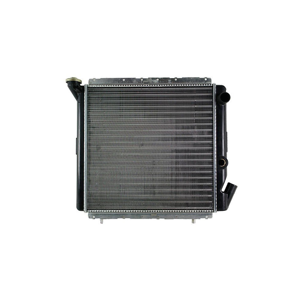 Radiator racire Renault 5, 09.1984-05.1991 Motor 1, 0 31kw; 1, 1 33kw; 1, 4 46kw;, Model Supercinq Motor 1, 1 36kw; 1, 4 44/52kw; 1, 7 60/66kw Benzina, tip climatizare cu AC, cutie Manuala, dimensiune 390x396x34mm, Cu lipire fagure mecanica, Aftermarket