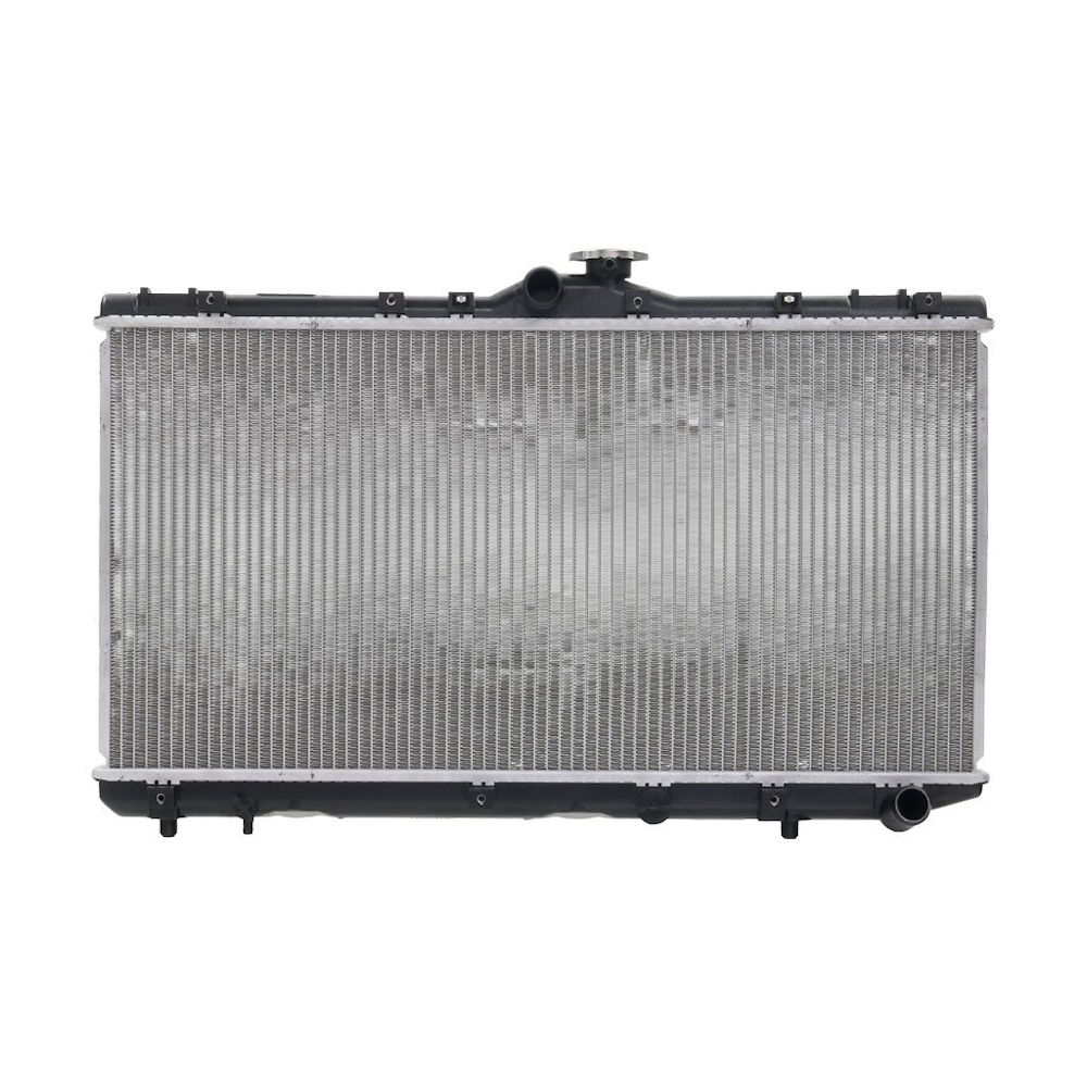 Radiator racire Toyota Corolla (E10)05.1992-07.1997 Motor 2, 0 57kw; Corolla (E11) 07.1997-10.1999 Motor 2, 0 5kw Cu/Fara Ac Diesel, cutie Manuala, tip Denso, diametru intrare/iesire 31/31mm, dimensiune 699x350x27mm, Cu lipire fagure prin brazare,