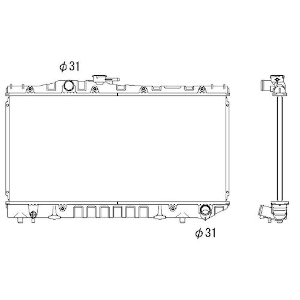 Radiator racire Toyota Celica (T16), 1985-1989, Motorizare 2.0 100/112kw Benzina, cutie Manuala, tip Denso, diametru intrare/iesire 31/31mm, dimensiune 668x327x16mm, Cu lipire fagure prin brazare, Aftermarket