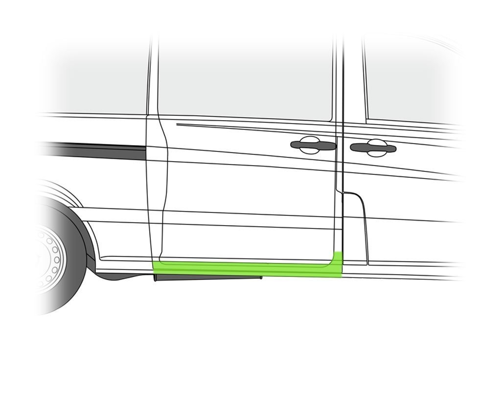 Prag Mercedes Vito, Viano (W639) 01.2003-10.2010 partea Dreapta sub usa culisanta, pt Modelul Scurt si Lung