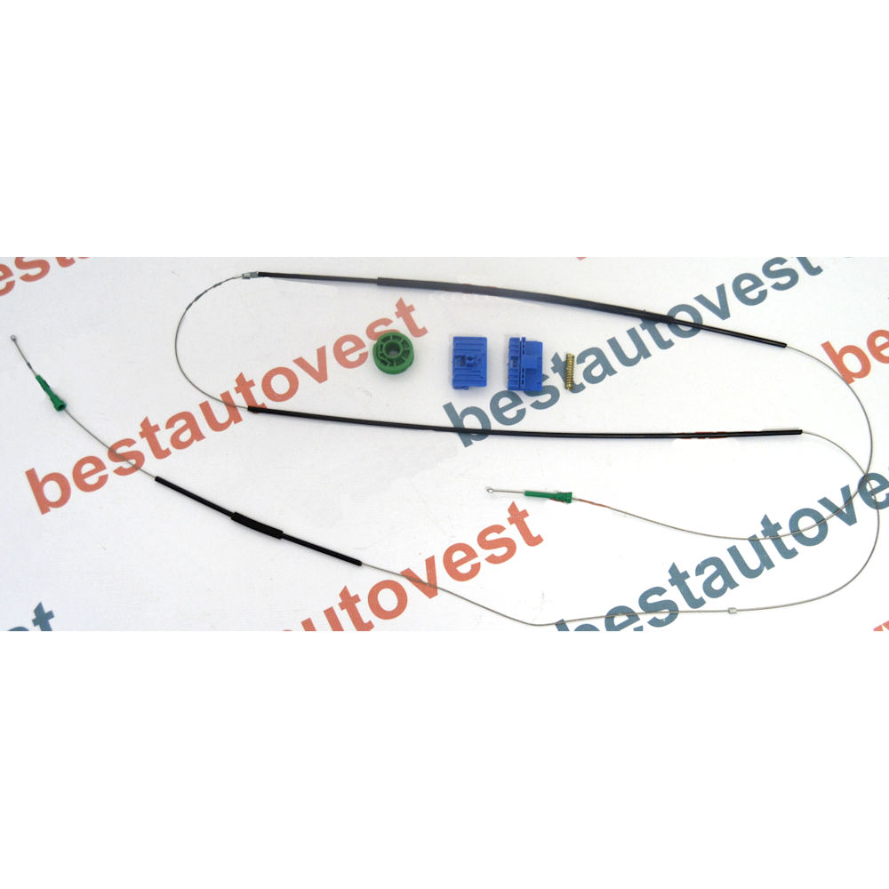 Kit reparatie macara geam fata Audi A6 (C5) 1997-2005 electrica dreapta (cablu role si suport geam)