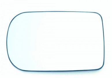 Geam oglinda Bmw Seria 5 (E39), 01.1997-06.2004, Seria 7 (E38), 04.1994-12.2001, partea Dreapta, culoare sticla culoare albastra , sticla convexa, 51168209812; 166x105mm