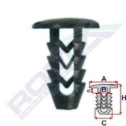 Clips fixare Fiat Croma (154) 05.86-05.96, Panda (141A) 05.80-12.02; fixare tapiterie, 14591784, set 25 buc, aftermarket