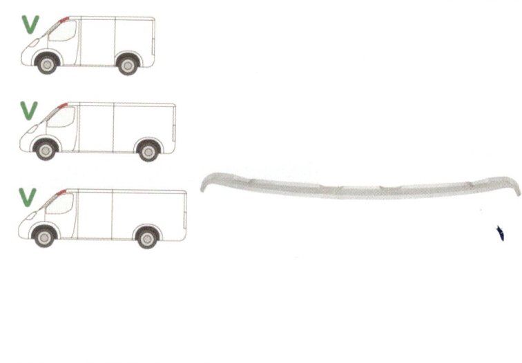 Segment reparatie pavilion Mercedes Sprinter (W901-905), 1995-2006, Vw Lt 1996-2005, parte montare streasina fata parte interioara, deasupra parbrizului, 506244-2, Aftermarket