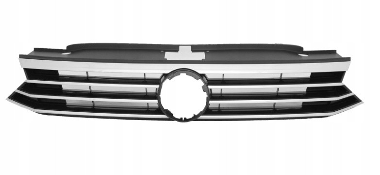 Grila radiator, masca fata Vw Passat (B8), 08.2014-, parte montare centrala, crom/negru/crom, 95D3051J, Aftermarket