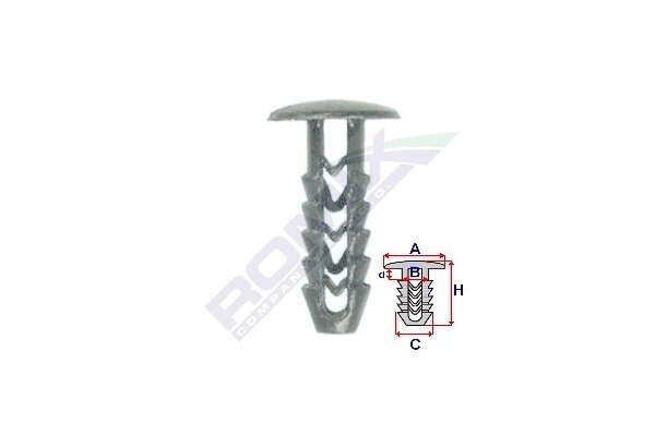 Clips fixare, Agrafa Fiat Fiorino, 91- Aftermarket RX10074