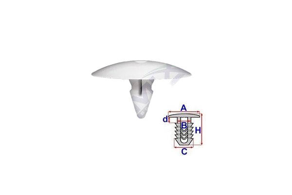Clips fixare, Agrafa Mercedes W124+E-Kl., 84- Aftermarket RXC60443