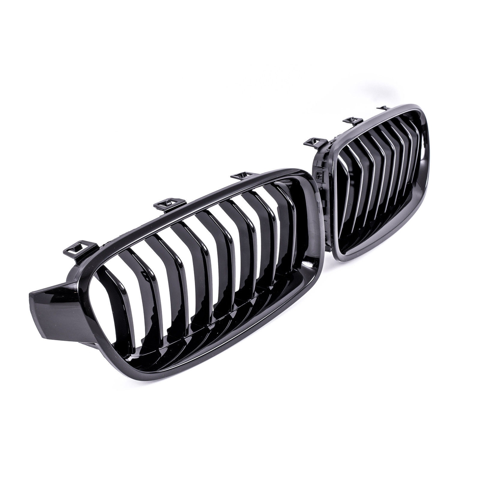 Grila radiator Bmw Seria 3 / Seria 3GT (F30/31/34/35), 01.2012-12.2019 Model M-trim/M-PACKET, partea stanga, negru, 51712240775, 20D105-1