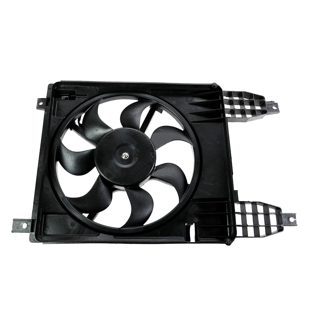 GMV radiator electroventilator Chevrolet Aveo, 2006-2011, Motorizare 1,2 53/62kw ; 1,4 61/69/74kw; 1,6 76/78kw Benzina, tip climatizare , dimensiune 385mm, cu 2 pini, fara pre-rezistormm, Aftermarket