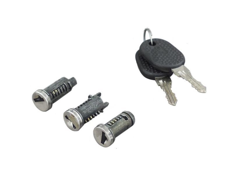 Set yale inchidere Fiat Uno (146 A/E), 09.89-06.2002 3-5 Usi, cu chei, cu 2 butuci blocare usa, fata/spate, cu apasare eliberare buton,