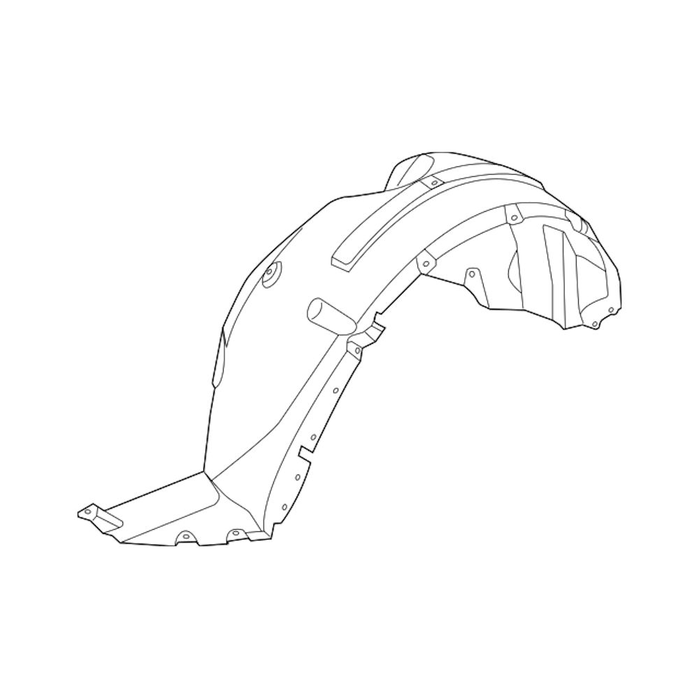 Carenaj aripa fata Ford Explorer (U502), 12.2010-, parte montare stanga, plastic (PPE- polietilena), 3277FL1X, Aftermarket