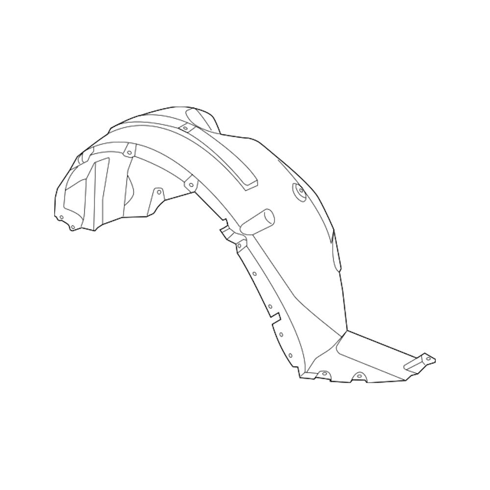 Carenaj aripa fata Ford Explorer (U502), 12.2010-, parte montare dreapta, plastic (PPE- polietilena), 3277FP1X, Aftermarket