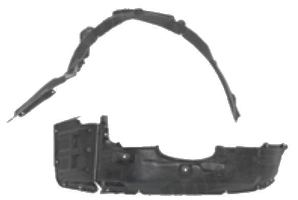 Carenaj roata Mitsubishi Galant, 06.2004-08.2012, partea Dreapta, Fata, 5370A350, 5223FP1T
