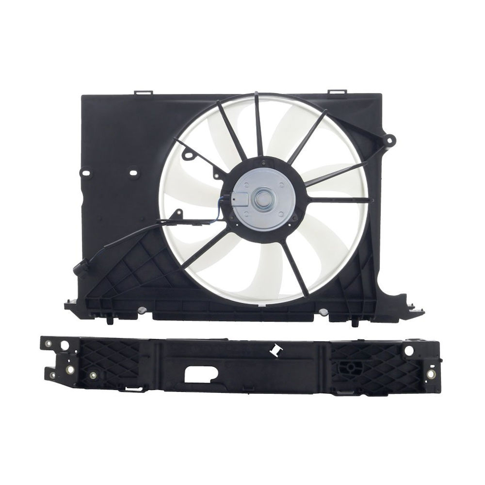 GMV radiator electroventilator Toyota Auris (E15), 2007-2012 , Corolla (E14/E15), 2007-2013 Motor 1,4 D-4d 66kw Diesel, tip climatizare , dimensiune 375mm, 2 pini , plasticmm, Aftermarket