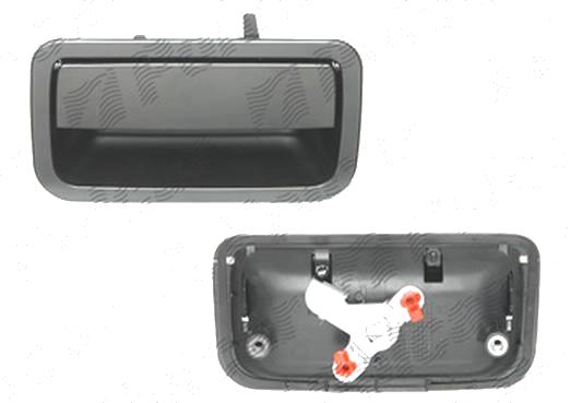 Maner usa exterior VW Amarok, 01.2010-, negru/primer, fara gaura pentru yala incuietoare, pentru usa bena spate,