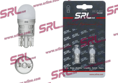 Bec de pozitie tip LED SRLine 12V T10 0.8W W2.1x9.5d culoare 8000K , 2 buc.