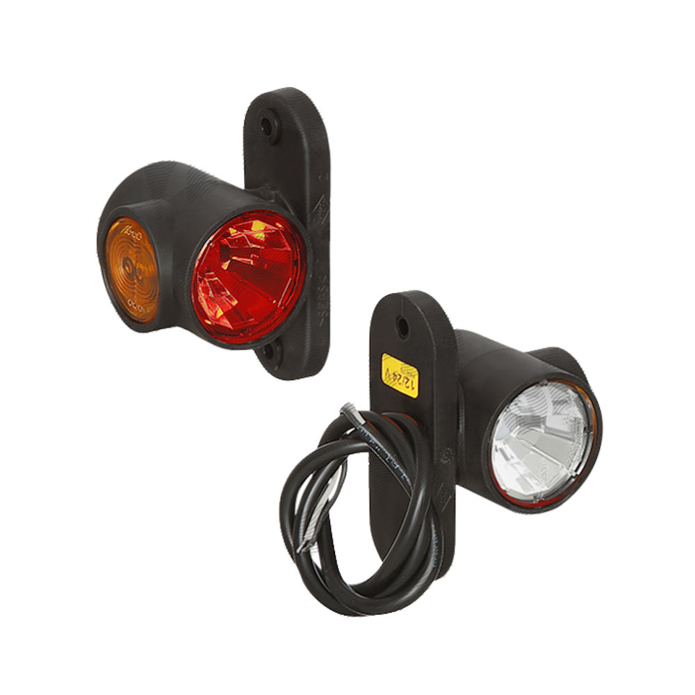 Lampa gabarit Universal, 12/24V, 64x100mm,alb-rosu-galben,omologare ECE, cu LED,, Stanga , Dreapta