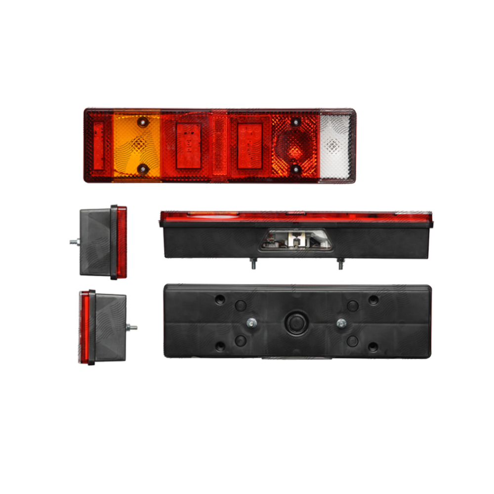 Lampa auto BestAutoVest pentru camion partea Stanga cu leduri 12/24V 472x130x81mm cu mers inapoi si ceata