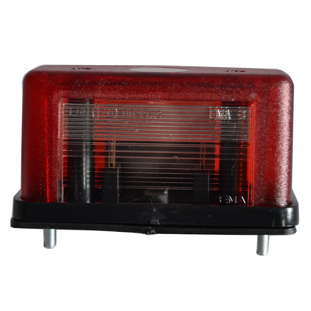 Lampa auto BestAutoVest pentru numar 12/24V 110x55x60mm partea Dreapta/ Stanga 1 buc carcasa rosie